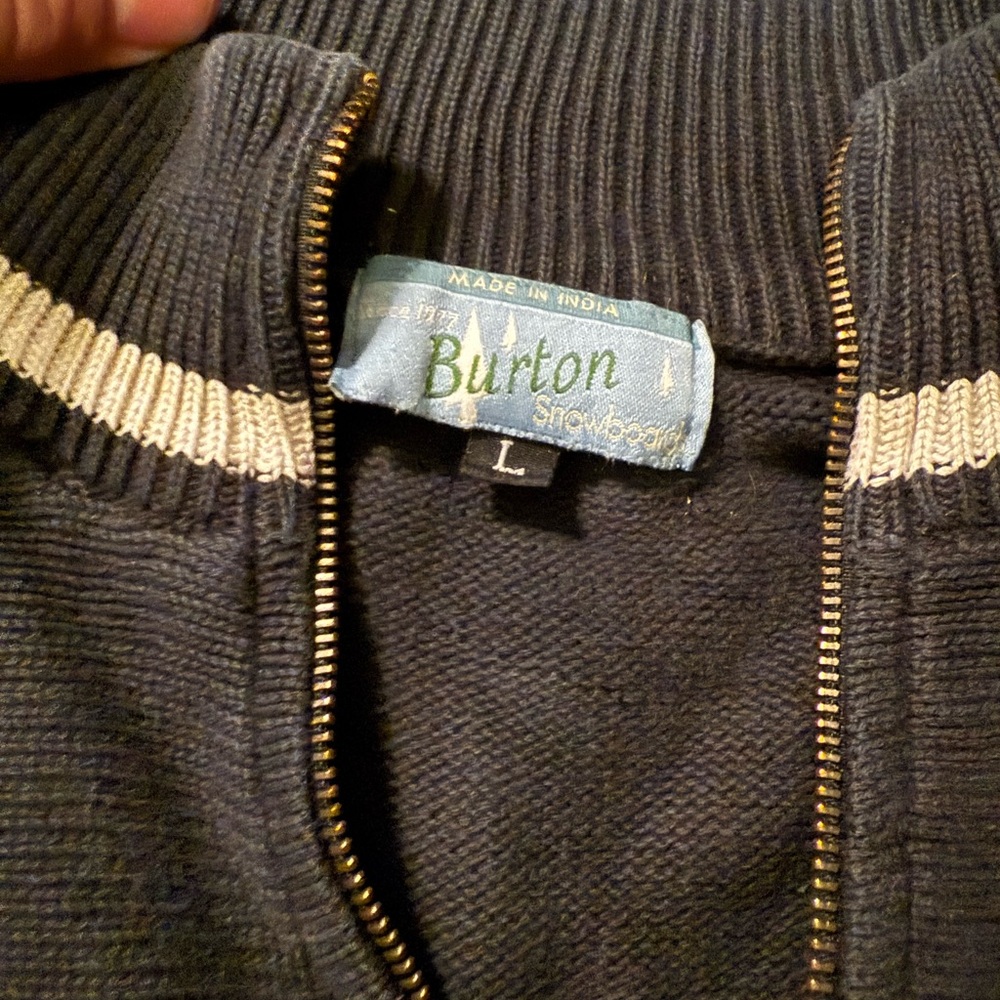 90s Burton Snowboarding quarter zip sweater - Picture 2 of 6